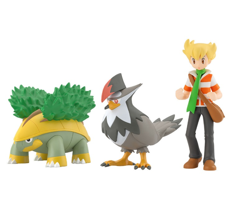 [Pre-Order: 2025 Oct] Bandai Candy Toy POKEMON SCALE WORLD SINNOH REGION JUN & GROTLE & STARAPTOR W/O GUM